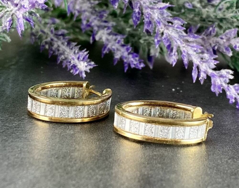 Milor 925 Sterling Silver Gold Plated Earrings Italy
